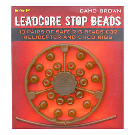 ESP - Leadcore Stop Beads / Camo Brown - ESP