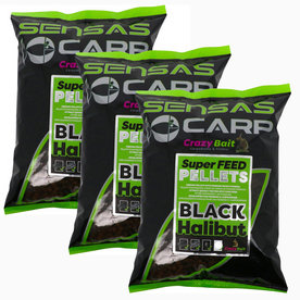 Sensas - PROMO Carp Super Feed Pellets Black Halibut - Sensas