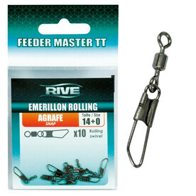 Rive - Feeder Master Rolling Swivel + Snap - Maat 10+0 - Rive