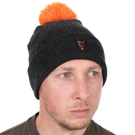 Fox Carp -  Collection Bobble Hat Black/Orange - Fox Carp
