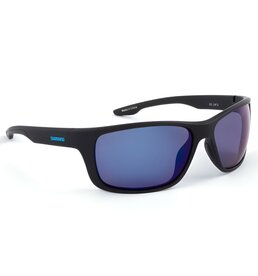 Sunglass Antares Matte Black &amp; Blue Mirror  - Shimano