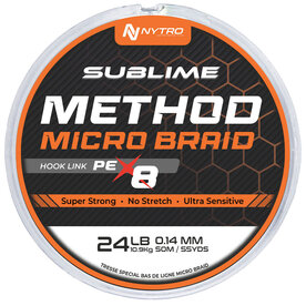 Sublime X8 Method Microbraid Hook Links / 50m - Nytro