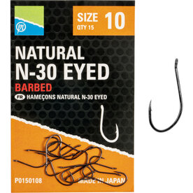 Natural N-30 Hooks Barbed - Preston