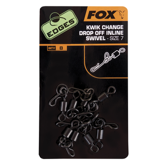 Fox Carp - End Tackle Edges Ring / Kwik Connector Combo Swivel Size 7 x 8  - Fox Carp 