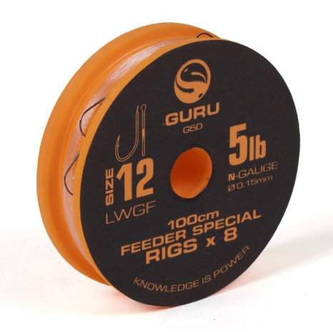 Guru - Hame&ccedil;on montes LWGF Feeder rig Barbed / 100cm - Guru