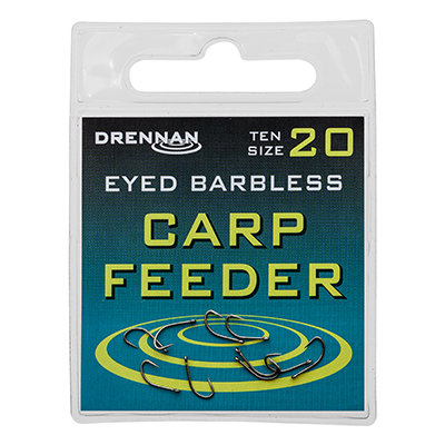 Drennan - Haken Eyed B&#039;less Carp Feeder Barbless - Drennan