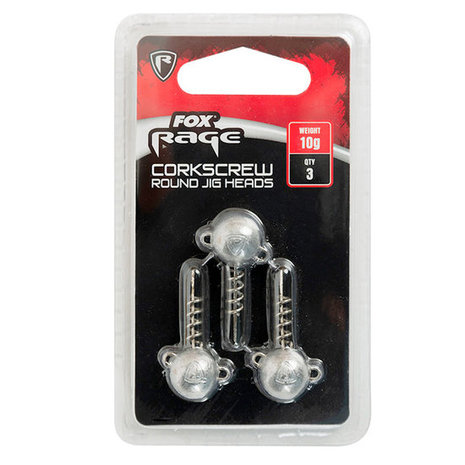 Fox Rage - Jigkoppen RAGE Corkscrew round jig heads - Fox Rage