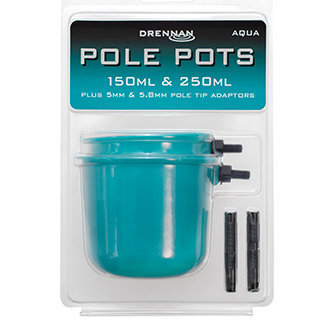 Drennan - Voederpots Pole Pots aqua 150 ml &amp; 250 ml - Drennan