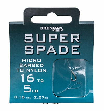 Drennan - Hame&ccedil;ons montes Super Spade Micro Barbed To Nylon - Drennan