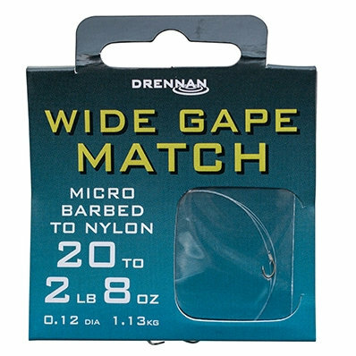 Drennan - Hame&ccedil;ons montes Wide Gape micro barbed to nylon - Drennan