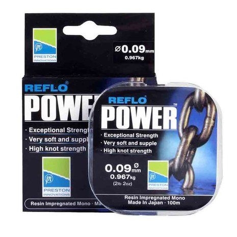 Preston - Lijn nylon Reflo Power Max Reel Line Clear / 100m - Preston