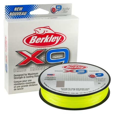 Berkley - Fil tress&eacute; X9 Braid Flame vert 150m - Berkley