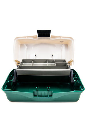 Elite - Opbergbox Tacklebox populaire 1 tray olijfgroen - Elite