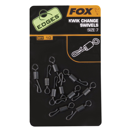 Wartels End Tackle Edges Kwik Change Swivels - Fox Carp