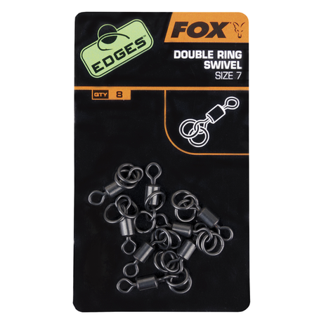 Pivote p&ecirc;che End Tackle Edges Double Ring Swivel Size 7 x 8 - Fox Carp