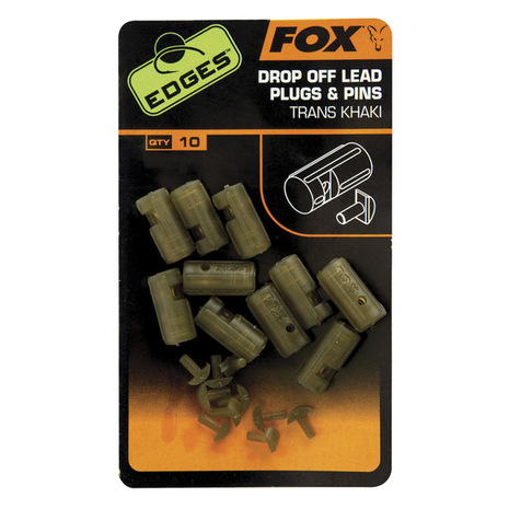 End Tackle Edges Drop-off Lead Plug &amp; Pins -  trans khaki - Fox Carp