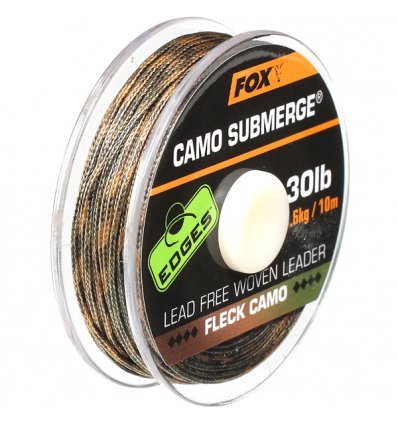 Fox Carp - End Tackle Camo Submerge Lead Woven Leader Fleck Camo - 30lb - Fox Carp