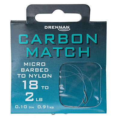 Drennan - Hame&ccedil;ons montes Carbon Match micro barbed to nylon - Drennan