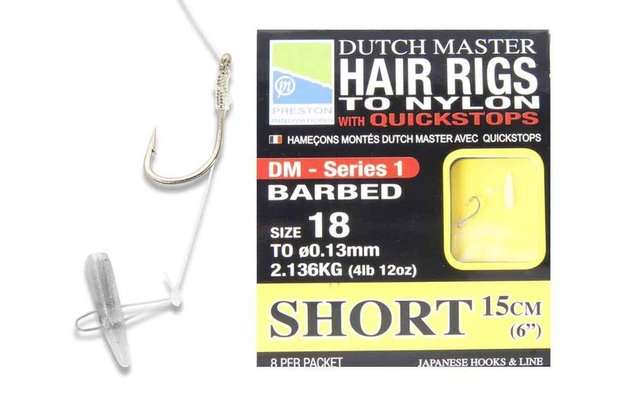 Onderlijnen Dutch Master Hair Rig - Short 6&quot;  - Preston