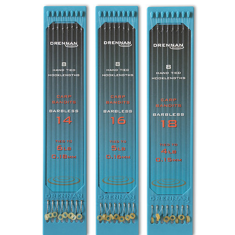 Drennan - Onderlijnen Carp Bandits Barbless / 15cm - Drennan