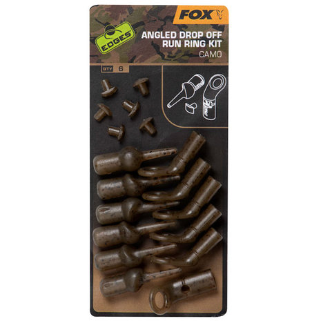 Fox Carp - End Tackle Edges Camo Angled Drop off run rig kit x 6 - Fox Carp