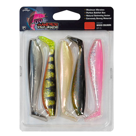 Fox Rage - Shads Zander Pro 12cm  UV mixed colour pack - Fox Rage