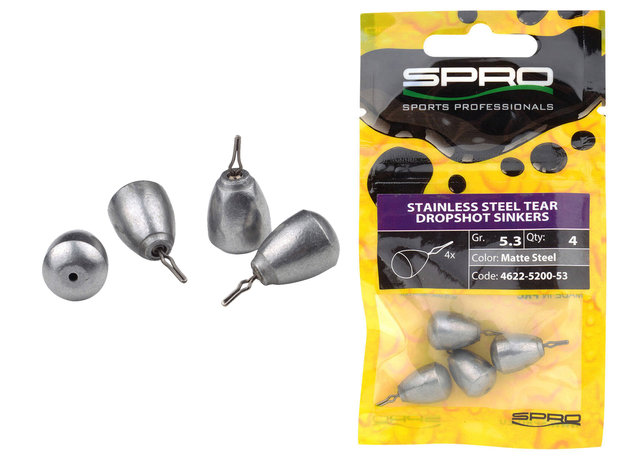 SPRO - Plombs Stainless Steel Tear Dropshot Sinkers - SPRO