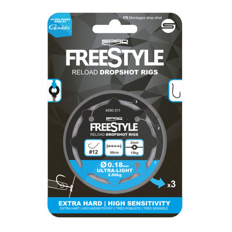 SPRO - Onderlijn Freestyle Reload Dropshot Rig - 68cm - SPRO