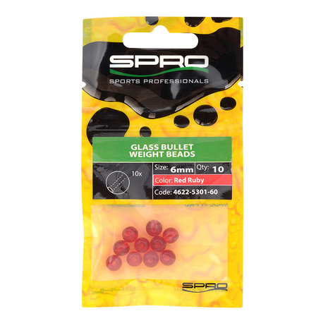 SPRO - Round Glass Beads Red Ruby - SPRO