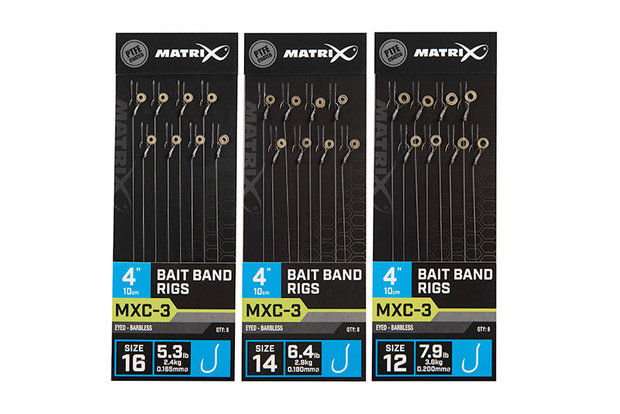 Matrix - Onderlijn MXC-3 / 10cm / 4&quot; Bait Band Rigs - Matrix