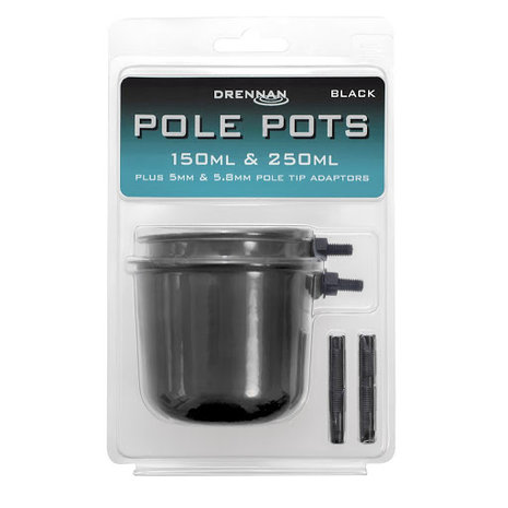 Drennan - Voederpots Pole Pots black 150 ml &amp; 250 ml - Drennan