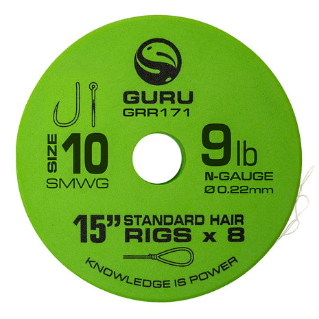 Guru - Hame&ccedil;on montes SMWG Standard Hair Rigs - 38,0cm - Guru