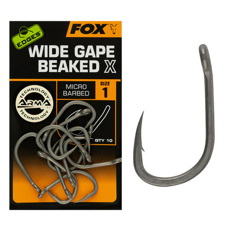 Fox Carp - Haken Edges Wide Gape Beaked X - Fox Carp