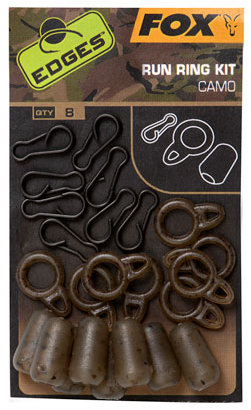 Fox Carp - End Tackle Edges Camo Run Ring Kit x 8 - Fox Carp