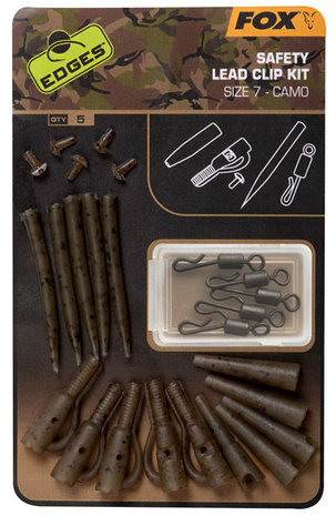 Fox Carp - End Tackle Edges Camo Lead Cip Kit Size 7 x 5  - Fox Carp