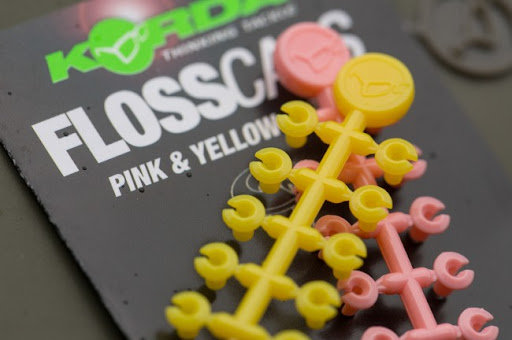 Korda - End Tackle Flosscaps Pink &amp; Yellow - Korda