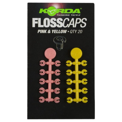Korda - End Tackle Flosscaps Pink &amp; Yellow - Korda