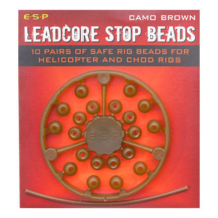 ESP - End Tackle Leadcore Stop Beads - Camo Brown - ESP
