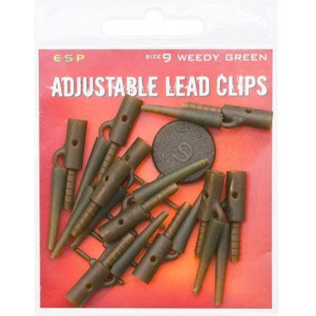 ESP - End Tackle Adjustable Lead Clips - Camo Brown - ESP