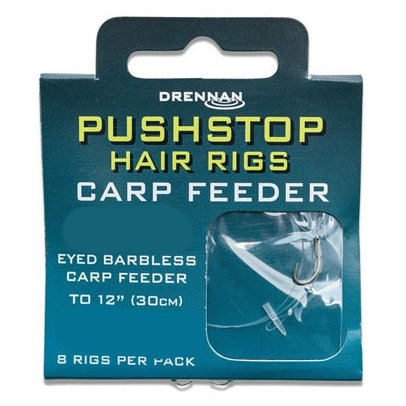 Drennan - Onderlijnen Pushstop Hair Rigs Carp Feeder Barbless / 30cm - Drennan