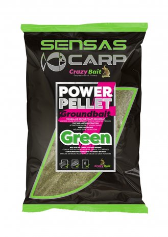 Sensas - Voeder UK Power Pellet Plus Groundbait - Green - Sensas