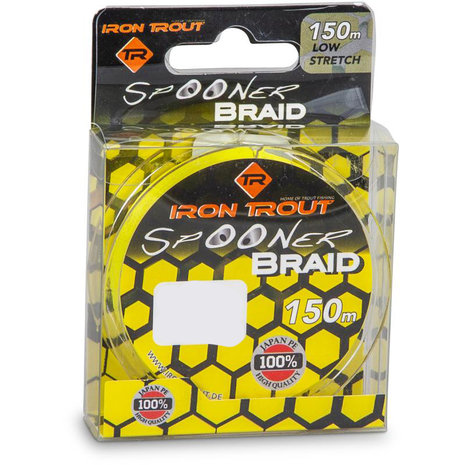 Iron Trout - Fil tress&eacute;e Fluo Spooner Braid - Yellow - 150m - Iron Trout