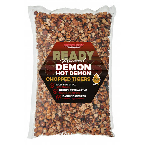 Starbaits - Ready Demon Hote Demon Chopped Tigers- 1kg - Starbaits