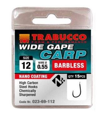 Trabucco - Haken Wide Cape Carp Barbless - Trabucco