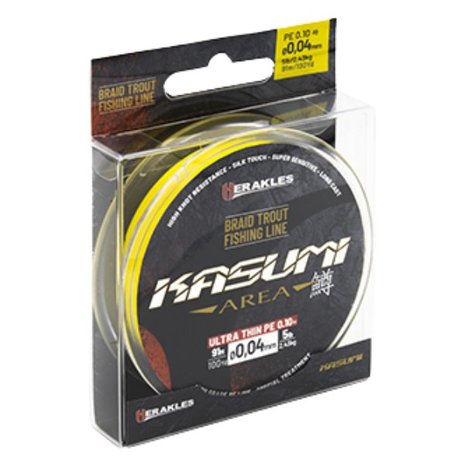 Herakles - Fil tress&eacute; Kasumi Braid Trout Fishing Line - Yellow - Herakles