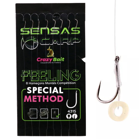 Sensas - Onderlijn Crazy Bait  Carp Feeling Band Special Method 4015 - 10cm - Sensas
