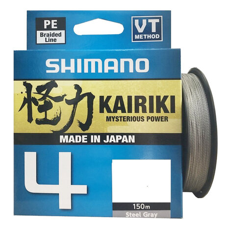Shimano - Fil tress&eacute; Kairiki 4 Steel Grey - 150m - Shimano