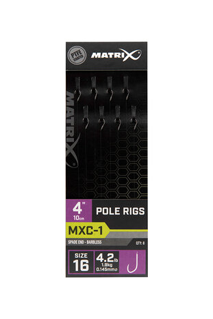 Matrix - Onderlijn MXC-1 Barbless 10cm Pole Rigs - Matrix