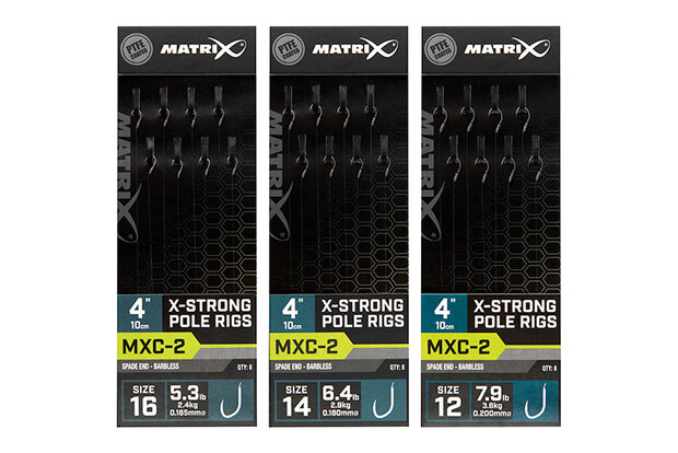 Matrix - Onderlijn MXC-2 Barbless 10cm X-Strong Pole Rigs - Matrix