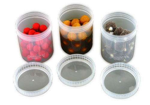 Fox Carp - Bait tubs full size size clear x 6 - Fox Carp